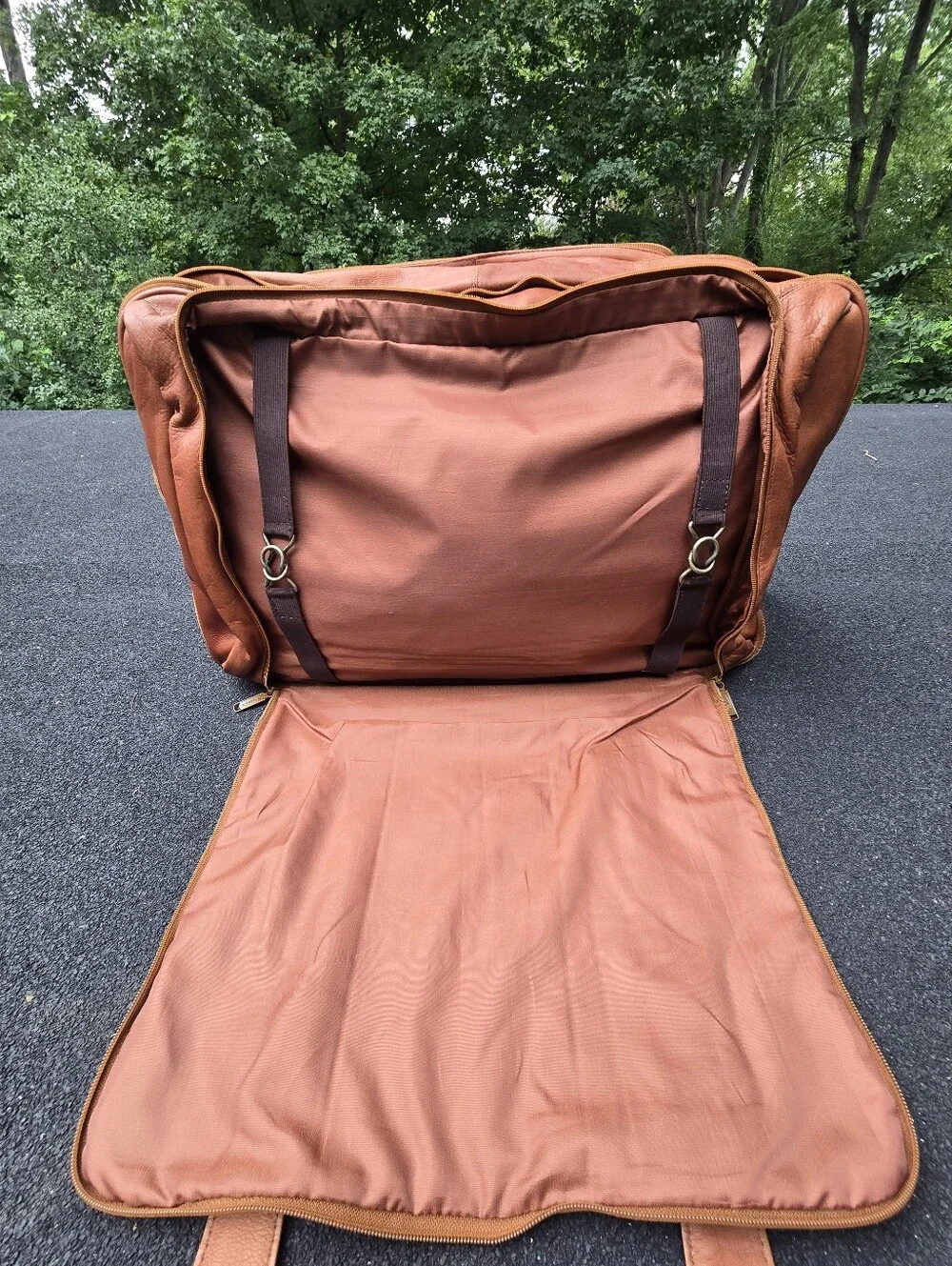 Vintage Leather Duffel Bag Weekender By CORTEZ Made In Colombia Saddle Color